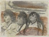 Three women in a brothel, Edgar Degas by Marieke de Koning thumbnail