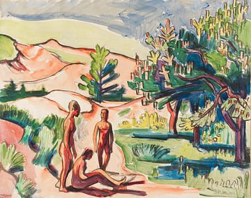 Max Pechstein, Naakten in de duinen, 1926