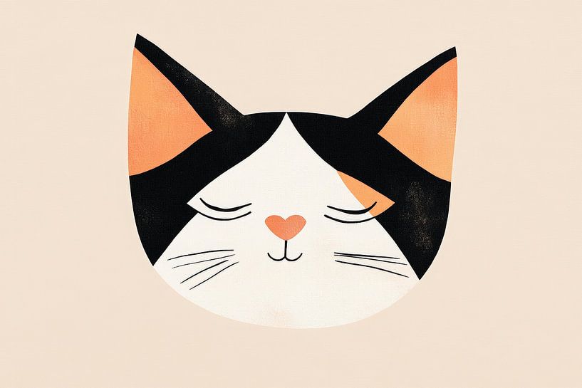 Katzenruhe – Nahaufnahme eines Gesichts von Poster Art Shop