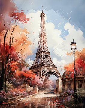 Eiffeltoren in het voorjaar van Kees van den Burg