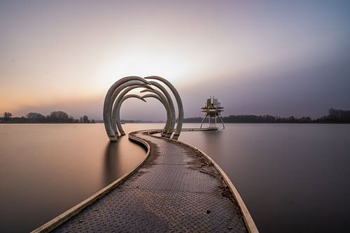 Timeline met een bewolkte zonsopgang van Daniëlle Langelaar Photography