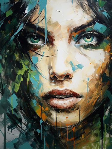 Portrait abstrait moderne