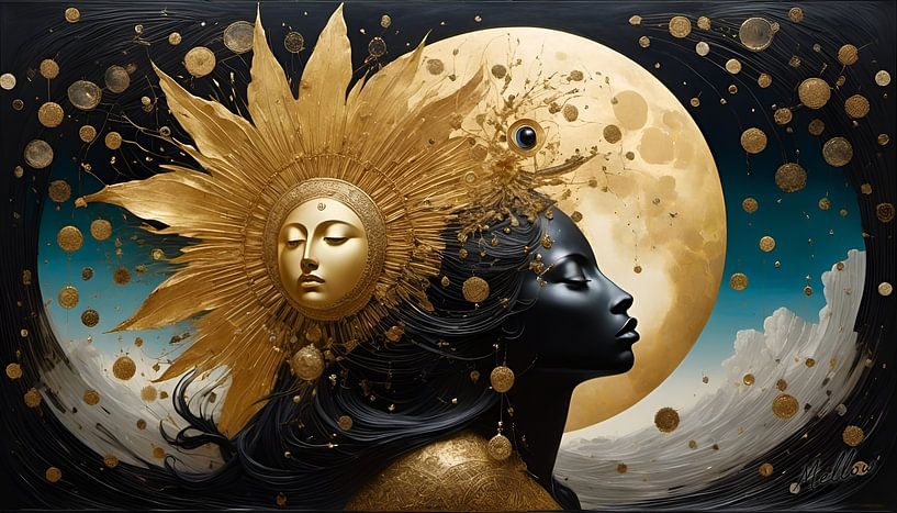 Celestial Muse - Black - Widescreen by Mellow Art