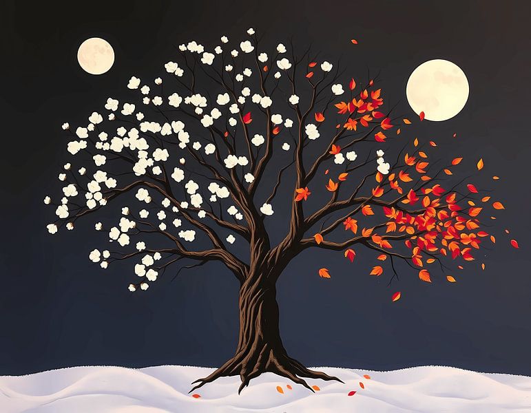Double lune, doubles saisons par Artistic