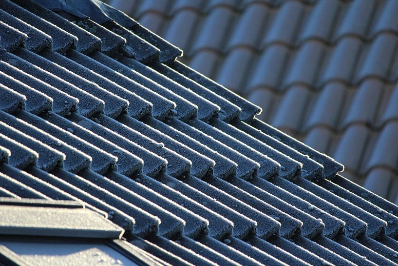 Frosty Rooftiles Abstraktes lineares Muster von Imladris Images