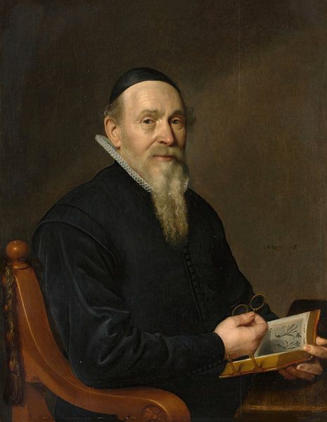 Porträt eines Mannes, möglicherweise eines Botanikers, David Bailly von Meisterhafte Meister