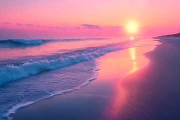 Violette zonsondergang van Philippe HUGONNARD