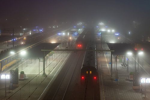 five trains at old Breda station by Pixel Meeting Point
