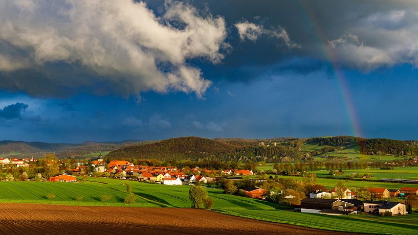 Rain over Herleshausen by Roland Brack