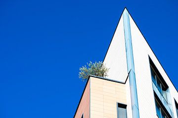 Geometric shapes and blue sky