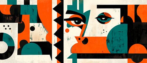 Moderne abstracte gezichtsillustratie