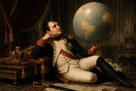 Napoleon – Verliebt in den Globus von Peter Pen Zeichnungen und Gemälde