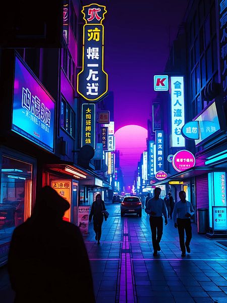 Allée des néons de Tokyo par rendyokt rendy
