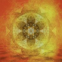 Mandala sunset at the sea