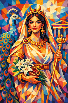 Illustration der römischen Göttin Juno.
