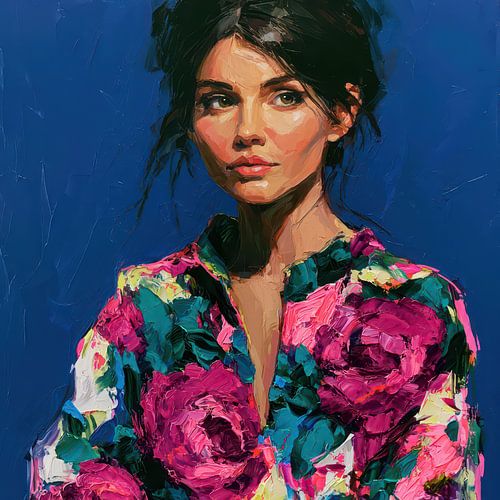 vrouw met bloemen