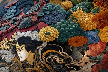 Art abstrait japonais en 3D