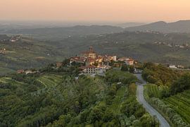 Zonsondergang nabij Smartno van Sander Groenendijk