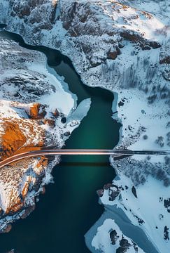 Scandinavische winterpracht, ijzige landschappen van fernlichtsicht