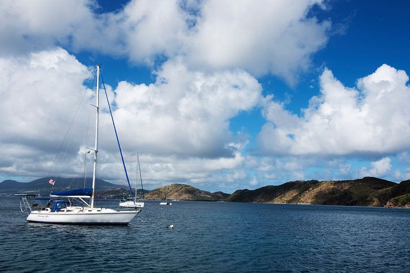 Relaxing in a bay on Saint Kitts by Margot van den Berg