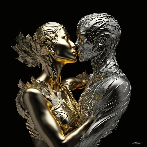 Liebe in Gold und Silber von Gelissen Artworks