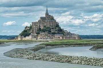 Tidal island of Mont St Michel in Normandy - France. by Gert van Santen