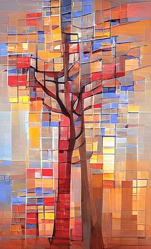 Mondrian-Baum 2 von Niek Traas