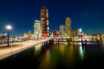Rotterdam Kop van Zuid am Abend von Sjoerd van der Wal Fotografie