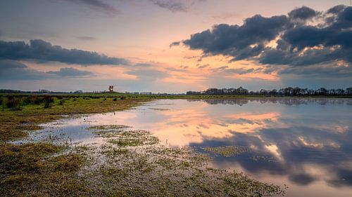Ondergelopen grasland Marumerlage Groningen