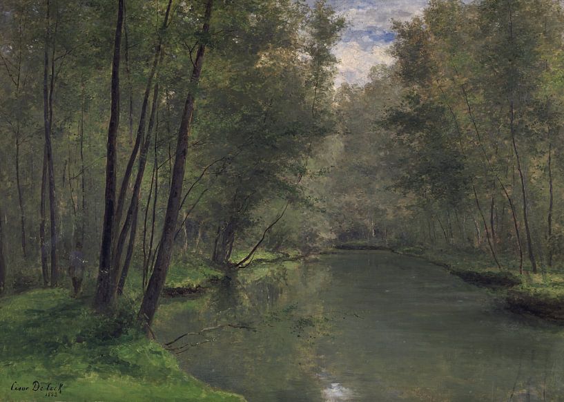 César De Cock, Am Ufer der Epte in Gasny, 1882 von Atelier Liesjes