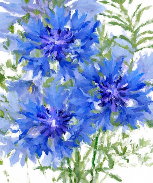 Bleuets abstraits par Marion Tenbergen