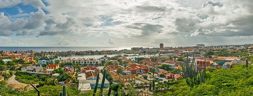 Panorama Willemstad Curacao van Willem Koenes