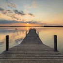 Beautiful sunset on the Veluwe Lake by Meindert Marinus thumbnail