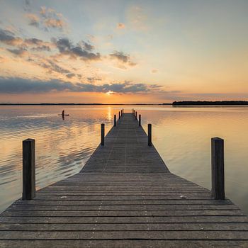 Schöner Sonnenuntergang auf dem Veluwemeer