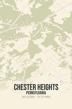 Alte Karte von Chester Heights (Pennsylvania), USA. von Rezona