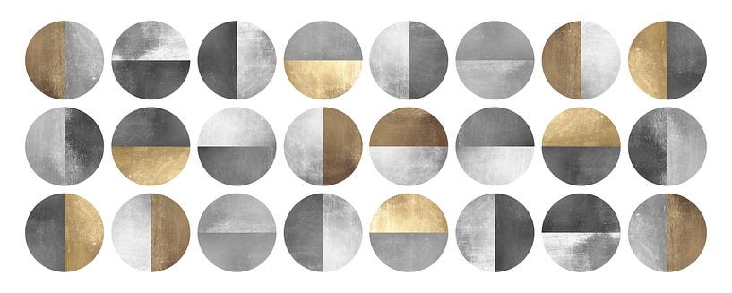 Graue und goldene Zusammensetzung 3 von Vitor Costa