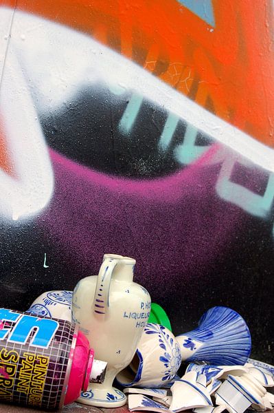 graffiti&delftsblauw#3 van Nellie de Boer