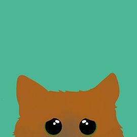 neugieriges Kätzchen mit grünen Augen. von Bianca van Dijk