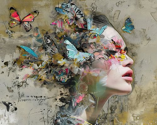 Portrait moderne de la beauté d'un papillon