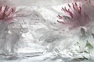 Witte korenbloemen in ijs 1 van Marc Heiligenstein thumbnail