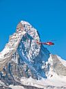 Air Zermatt und das Matterhorn, Schweiz von Menno Boermans Miniaturansicht