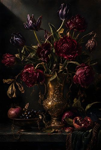Golden Age Floral and Pomegranate