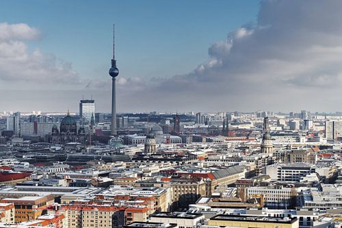 Berlijns stadsgezicht in de winter