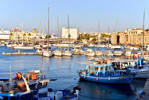 Heraklion Marina on the island of Crete 