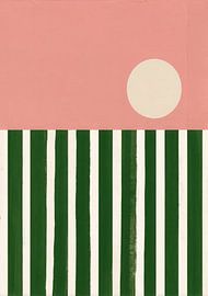 Minimalistisches Farbblock Design Pink Grün von Niklas Maximilian