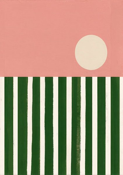 Minimalistisches Farbblock Design Pink Grün von Niklas Maximilian