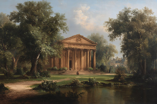 Tempel in het park