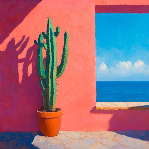 Une ambiance de désert à la vue de la fenêtre sur Poster Art Shop