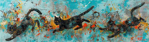 Malerei Katze | Katzen von Wunderbare Kunst