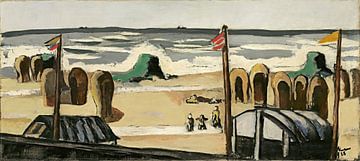 Max Beckmann - Grijs strand (1928) van Peter Balan